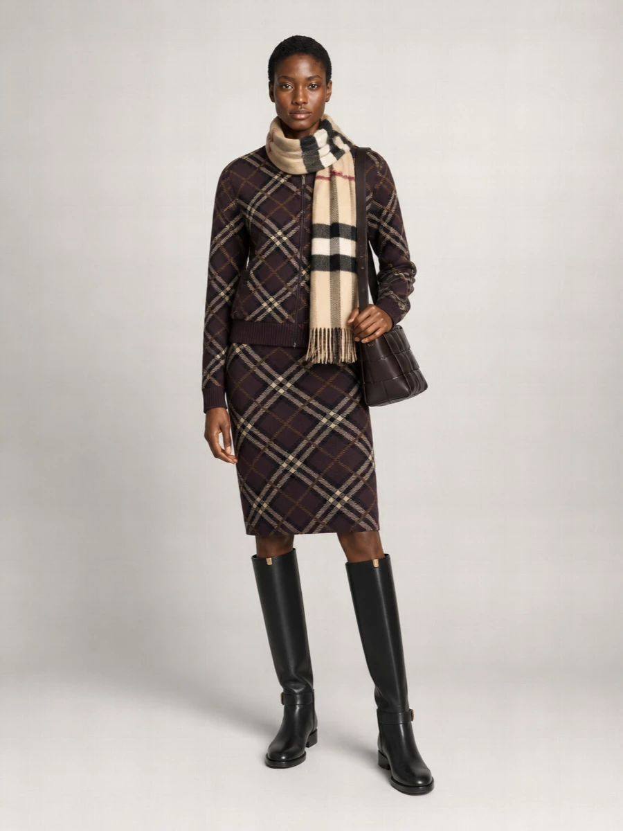 Burberry Cashmere Wool Ribbed Cardigan