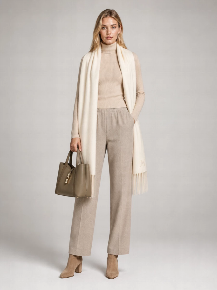 Fabiana Filippi Wool Silk Cashmere Slim-Fit Turtleneck Sweater