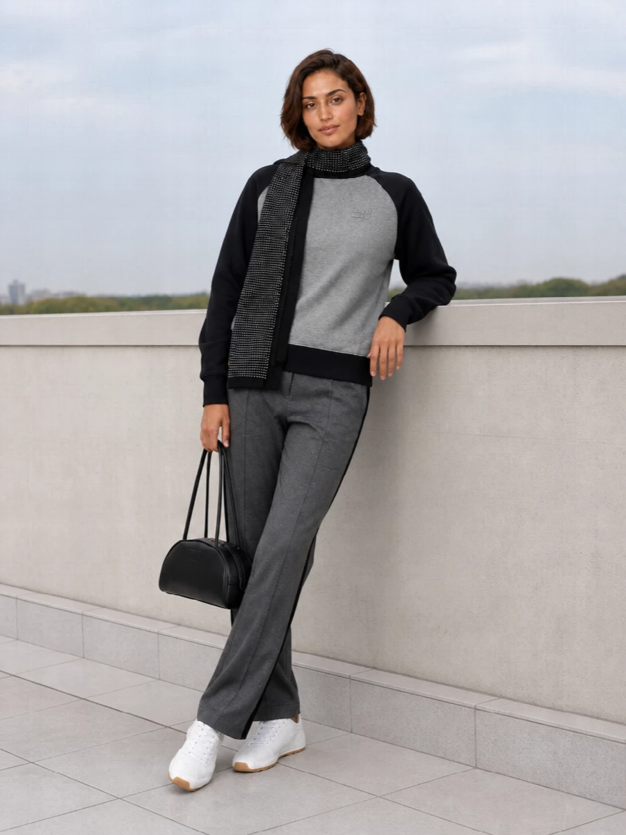 Miu miu grey sweatshirt track pants sneakers
