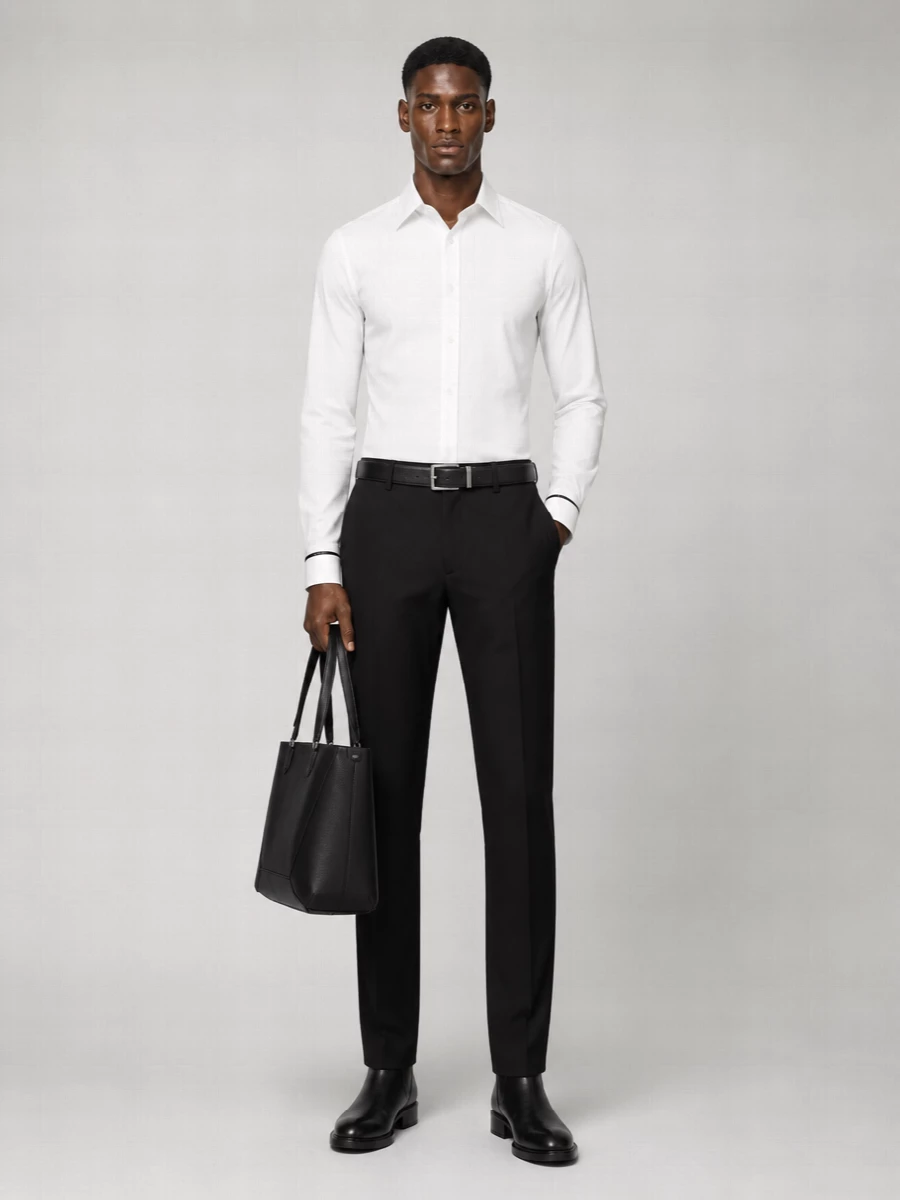 Mc Queen Wool Straight-Leg Trousers