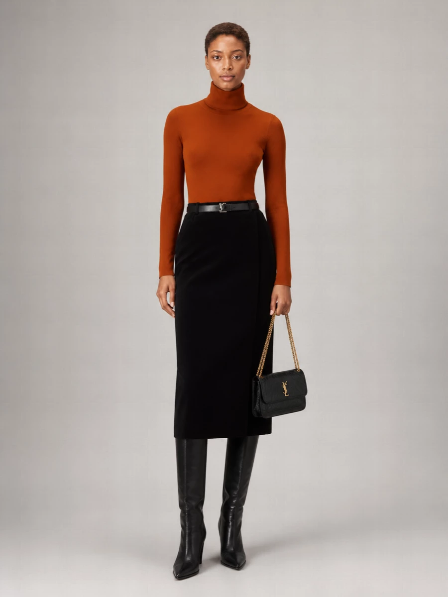 Saint Laurent Niki Mini Leather Clutch Bag