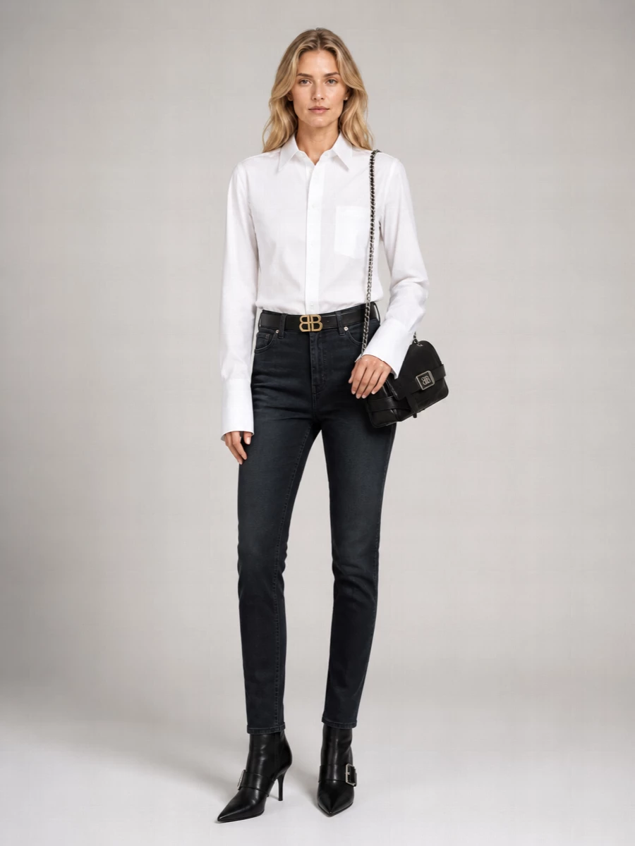 Balenciaga Denim Skinny Trousers