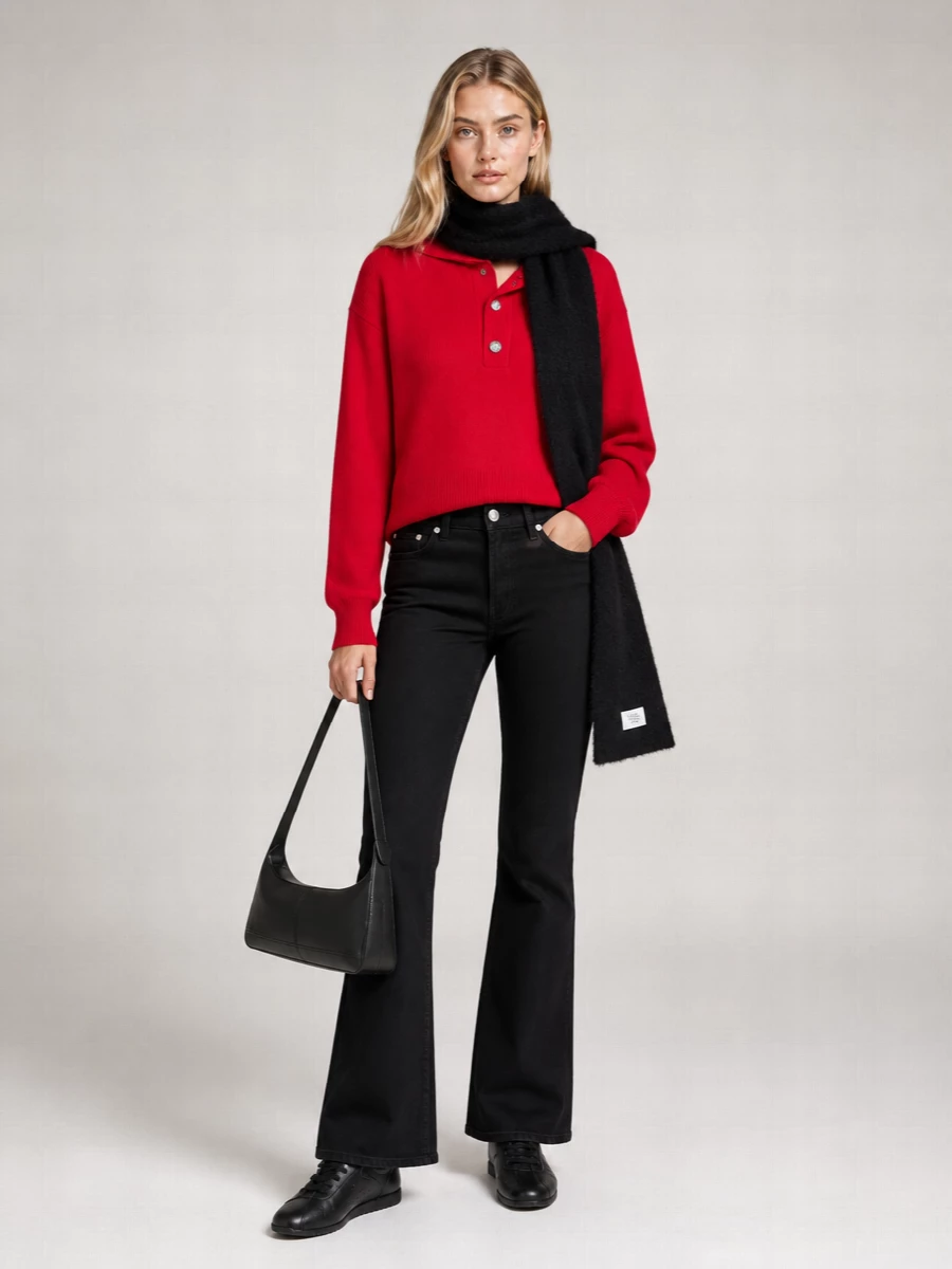Ami Paris wool ribbed turtleneck sweater