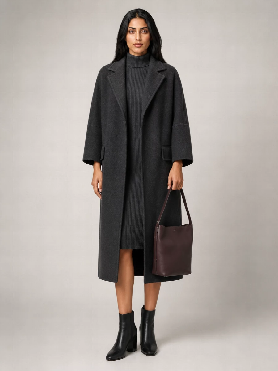 Max Mara Cashmere Blend Single Breasted Coat