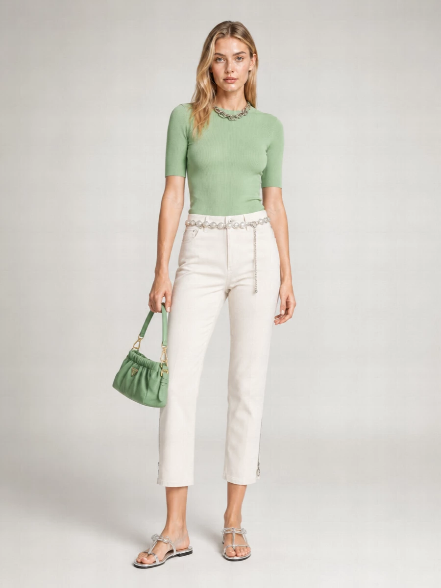 Jil Sander Leather Flat Sandals