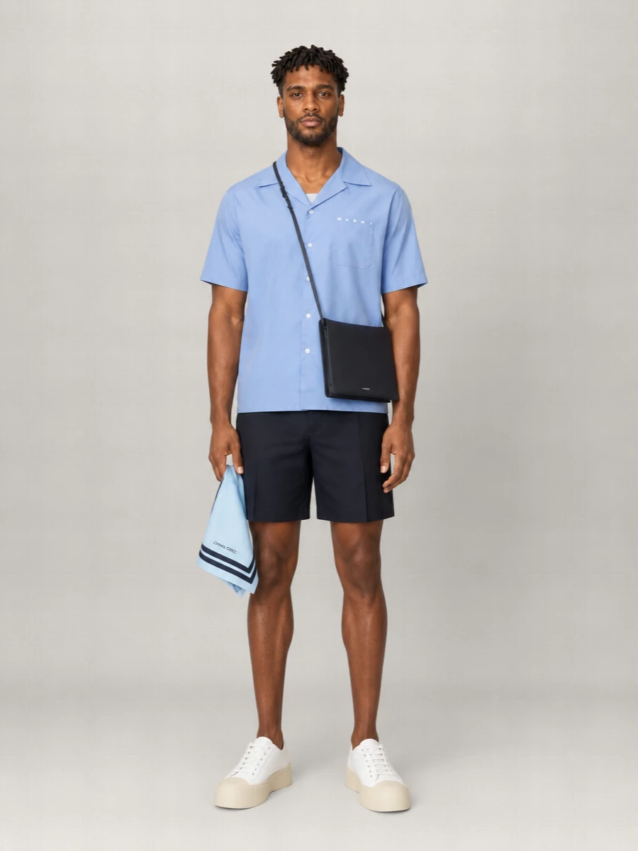 Marni Cotton Boxy-Fit Cuban-Collar Short-Sleeve Shirt