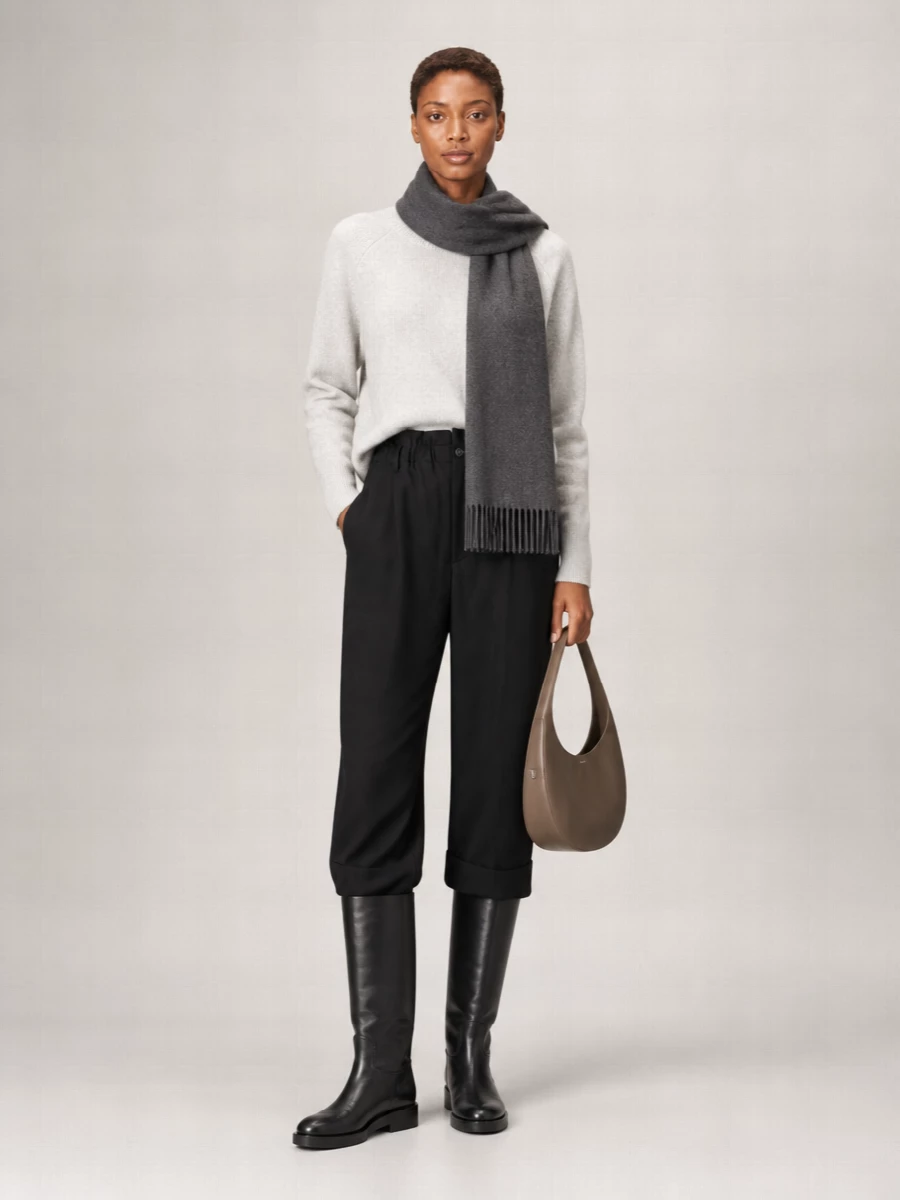 Parosh Ribbed Hem Crew Neck Jumper
