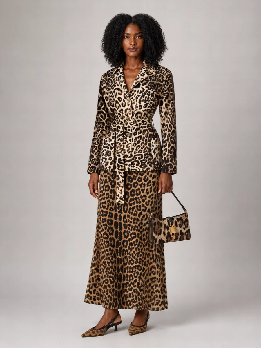 Jimmy Choo Leather Leopard-Print Slingback Pumps