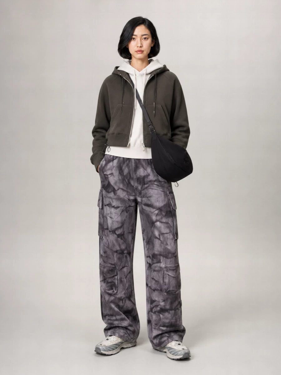 Sacai Cotton Zip-Up Hoodie