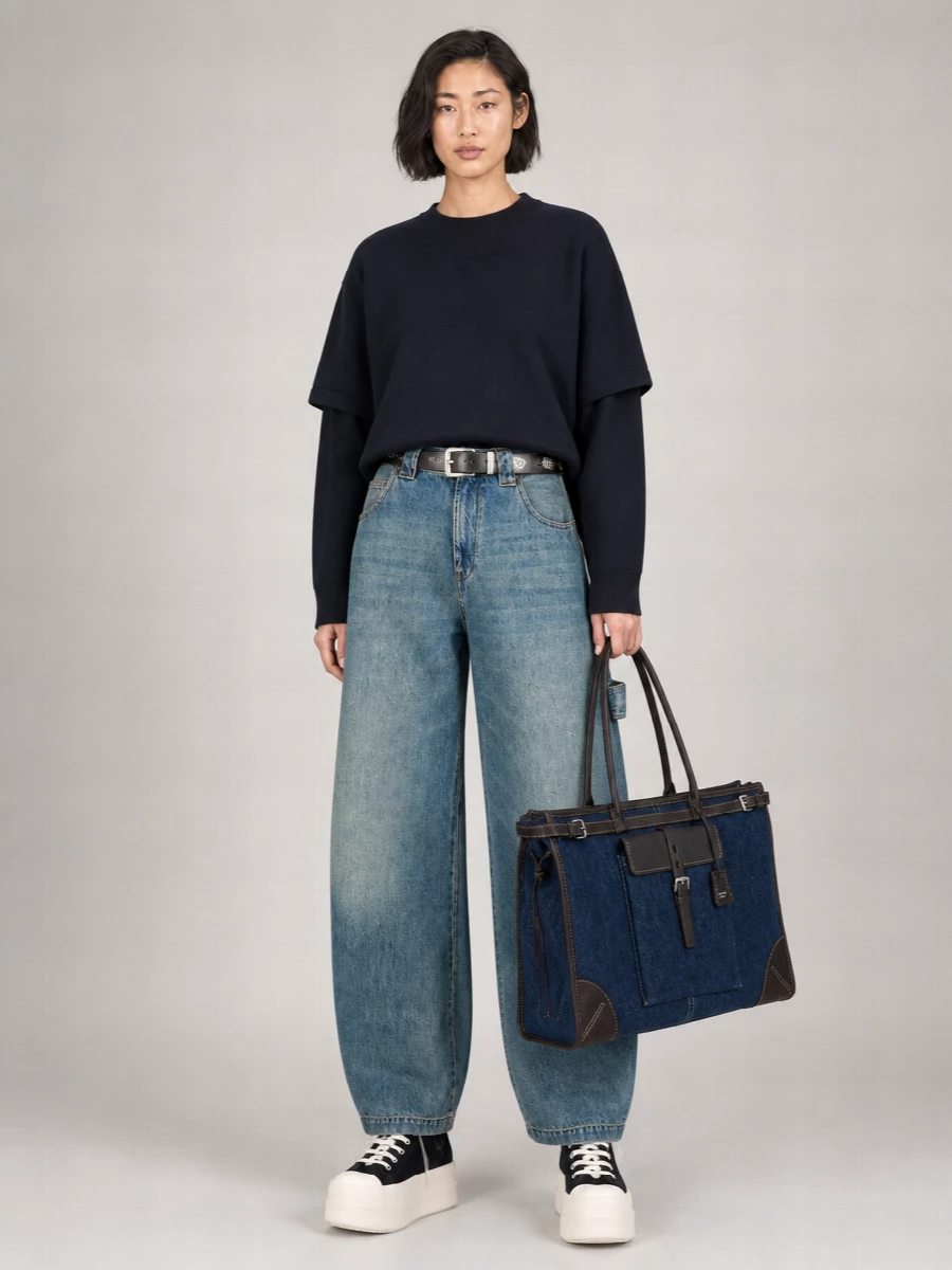 Darkpark Denim Barrel-Leg Jeans