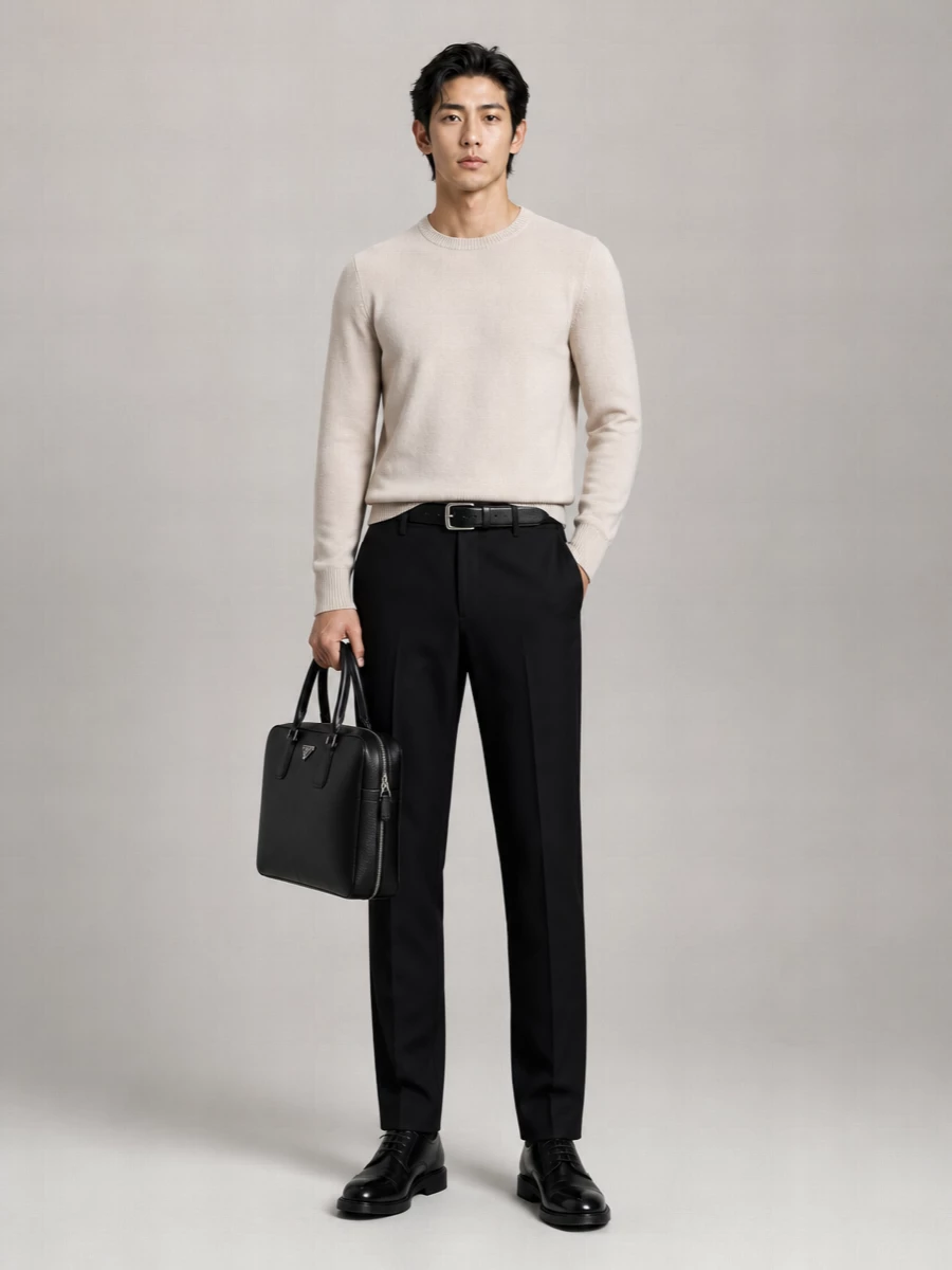Lanvin Wool Tuxedo Tailored Trousers