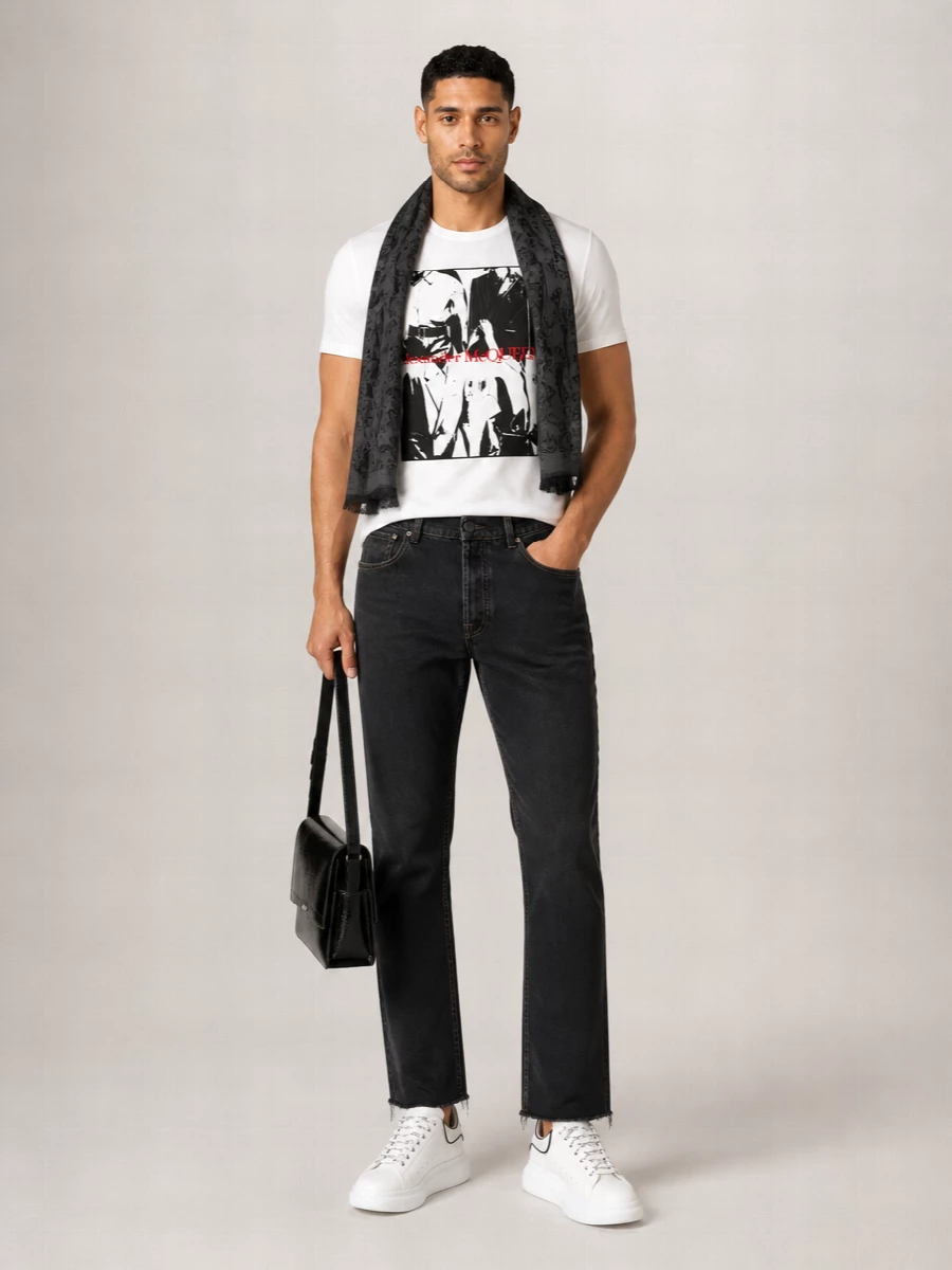 Alexander Mcqueen Cotton Oversized Ribbed Crew-Neck T-Shirt