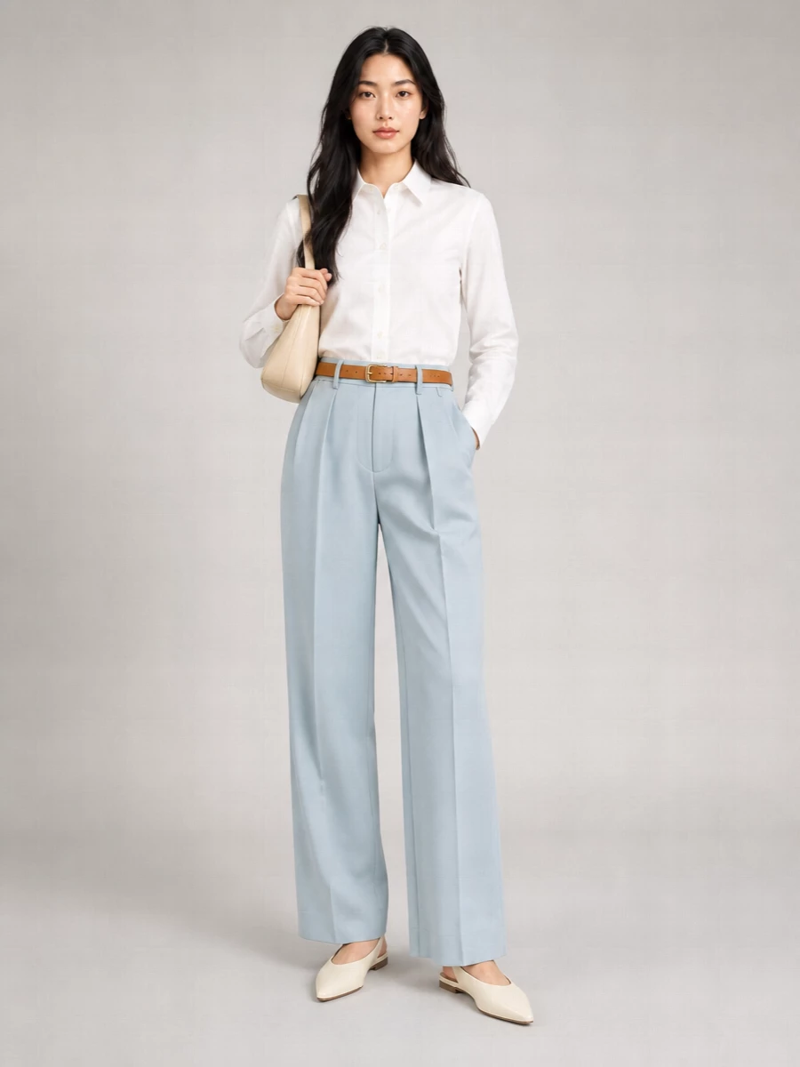 Jil Sander Wool Wide-Leg Trousers