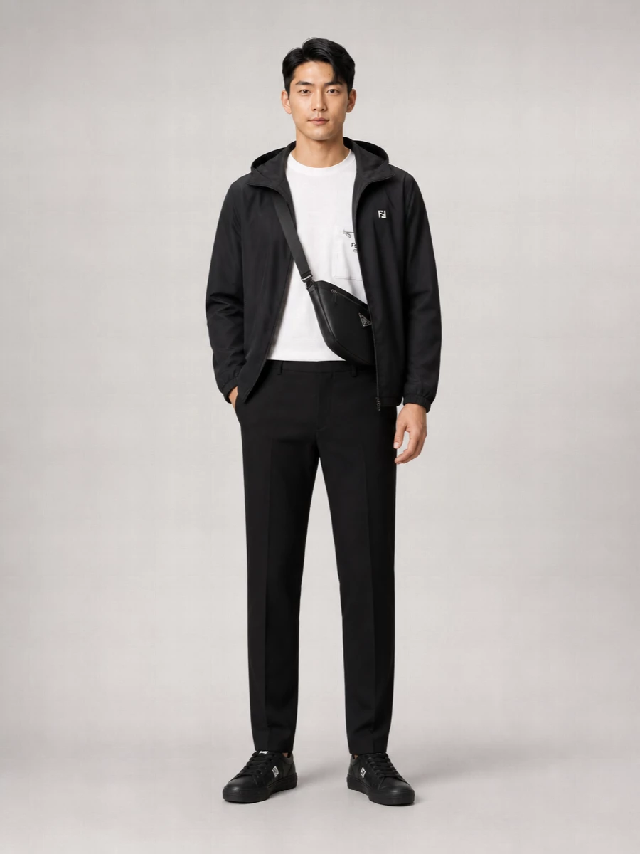 Fendi Hooded Technical Jacket