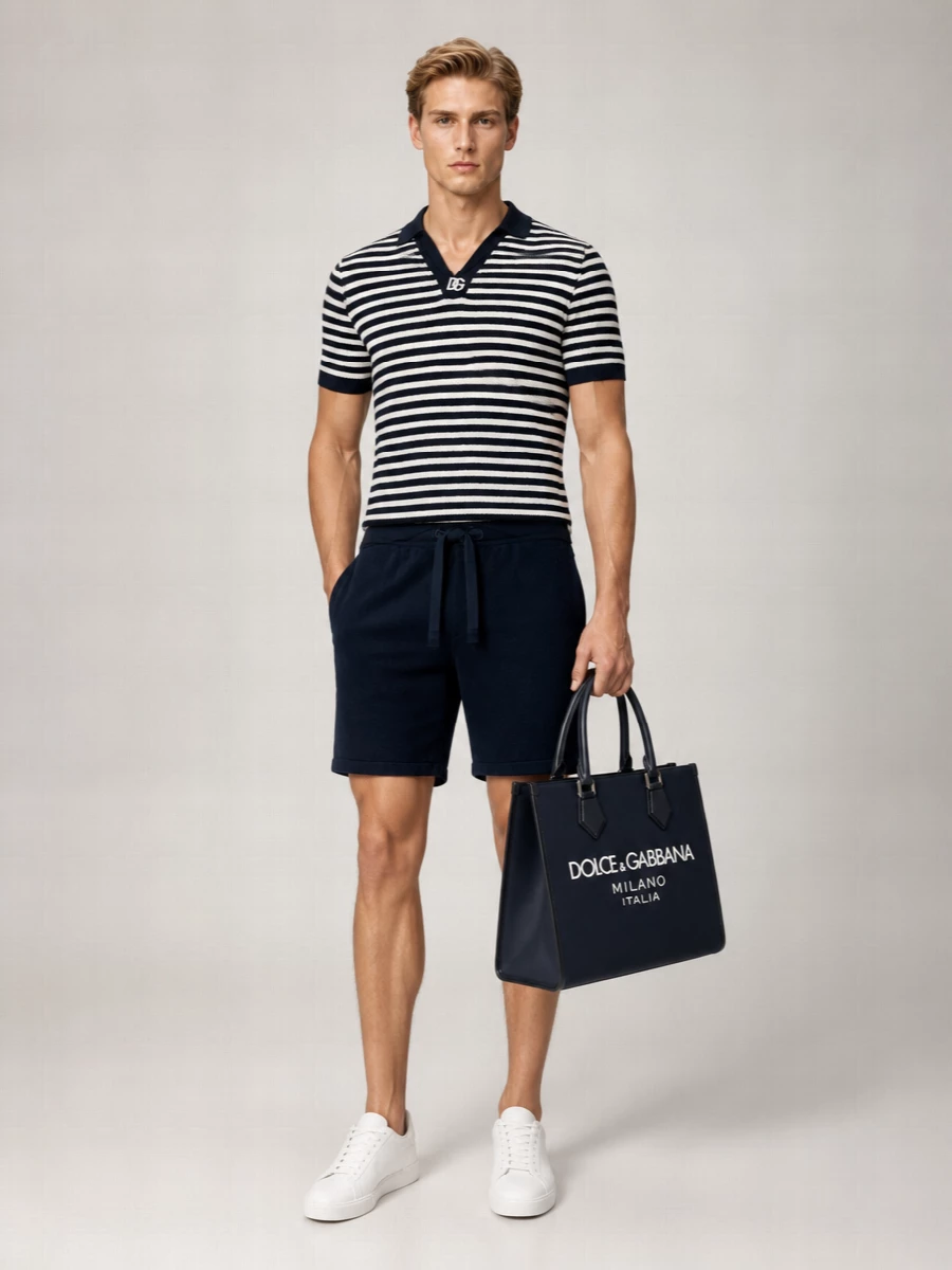 Dolce&Gabbana Regular-Fit V-Neck Polo Shirt