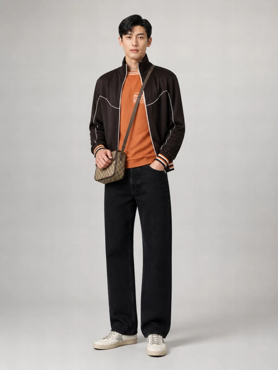 Golden Goose Ribbed Cotton Zip Jacket