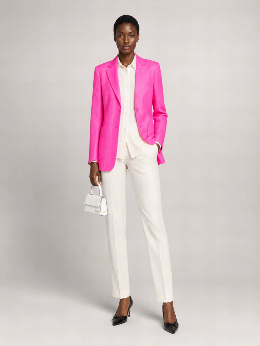 Jacquemus Silk Blend Single-Breasted Blazer
