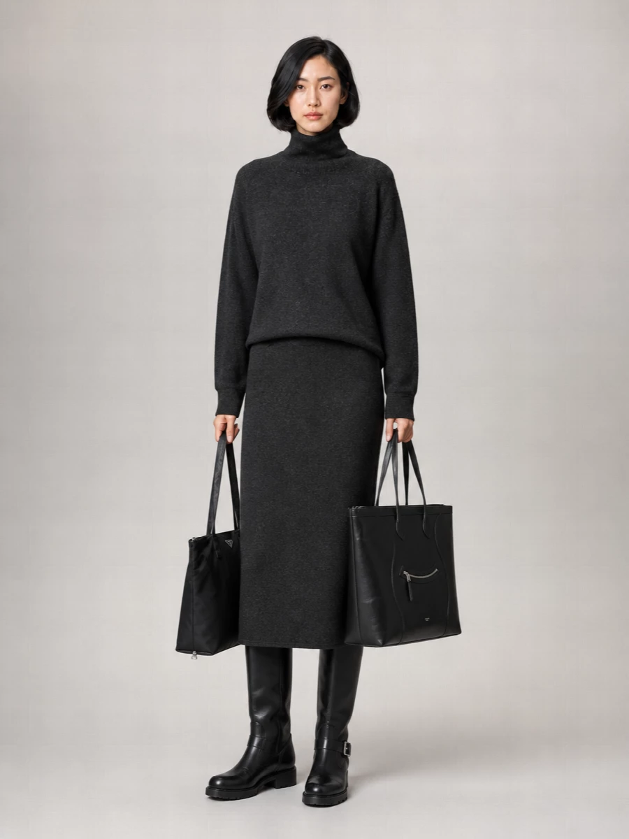 Celine Calf Leather Medium Vertical Tote Bag