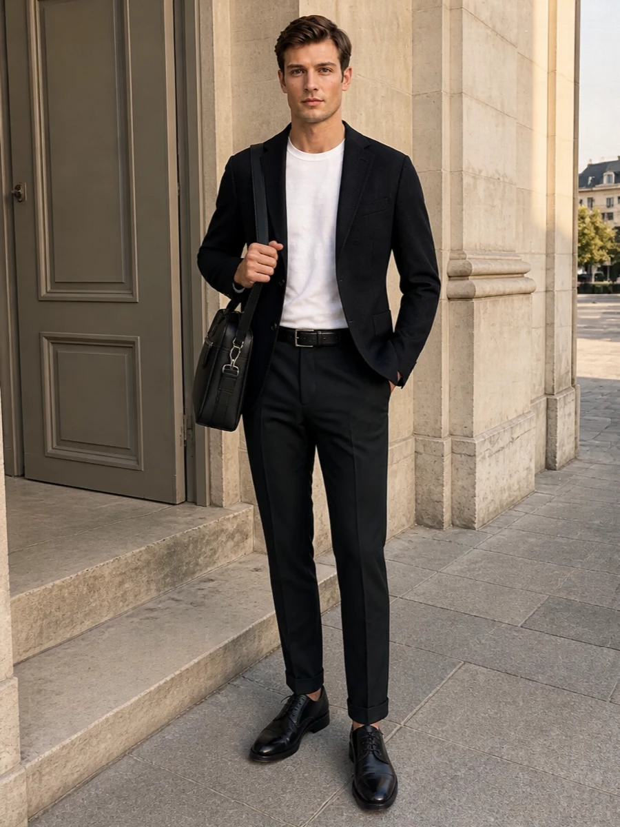Circolo blazer pt torino charcoal trousers outfit