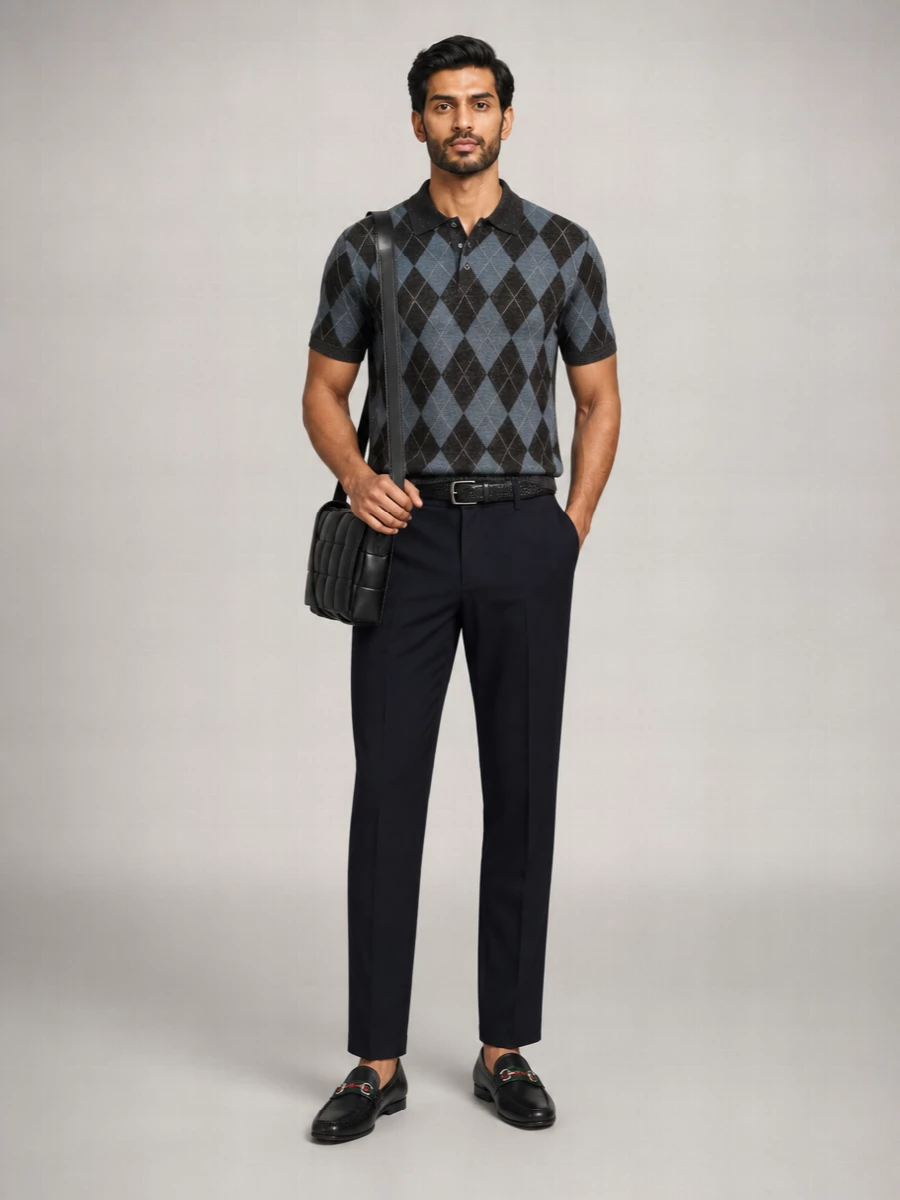 Gucci Wool Blend Embroidered Polo Shirt