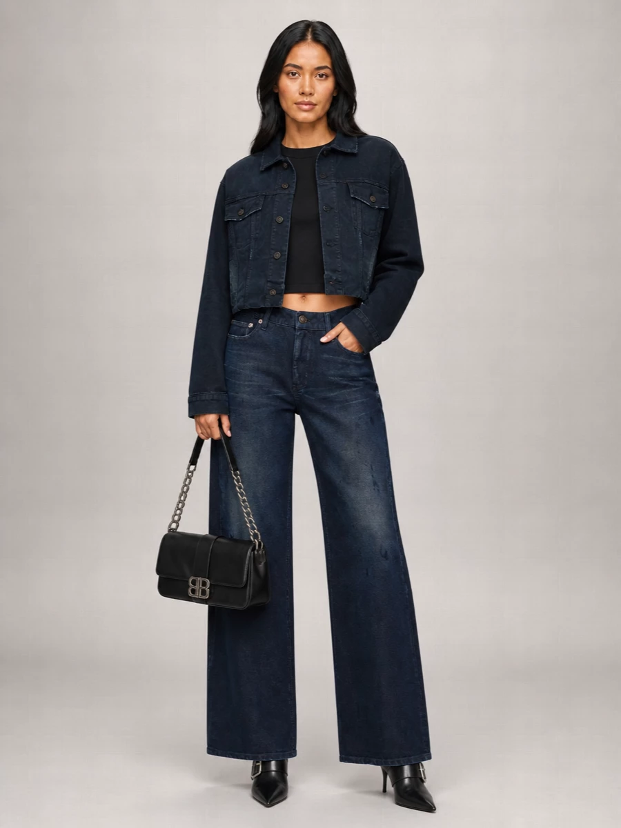 Balenciaga Denim Cropped Jacket
