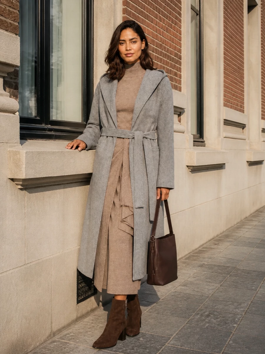 Max mara knit dress sportmax grey coat