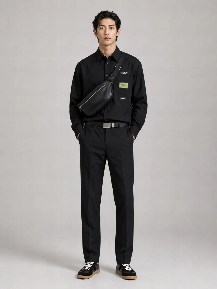 Mm6 Maison Margiela Jacquard Long-Sleeve Shirt
