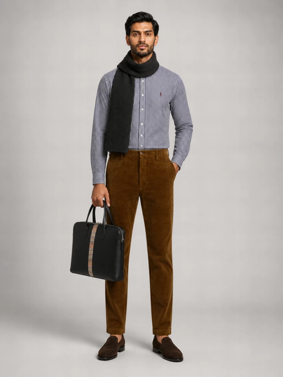 Ralph Lauren Ribbed-Knit Wool Scarf