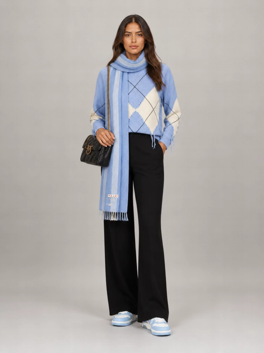 Pinko Cashmere Wool Crewneck Sweatshirt