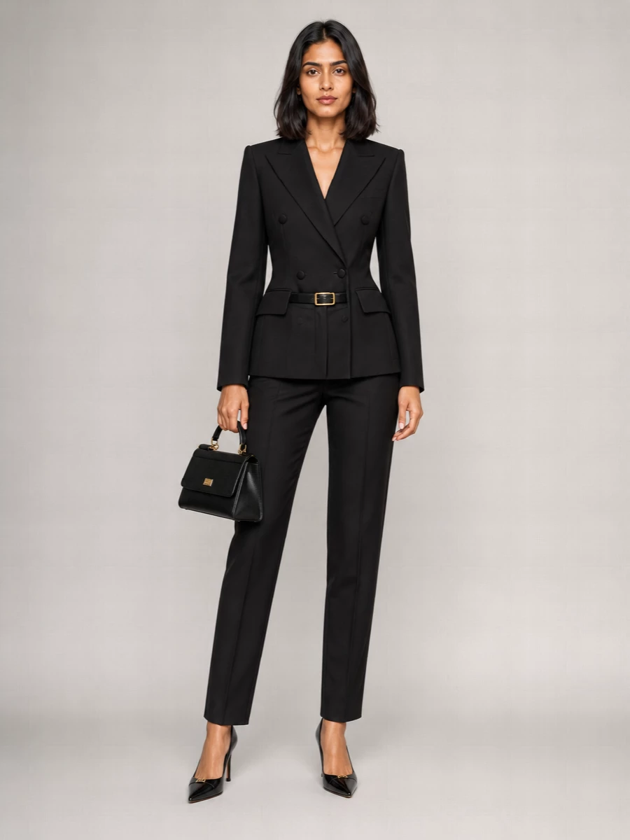 Dolce&Gabbana virgin wool double-breasted suit jacket