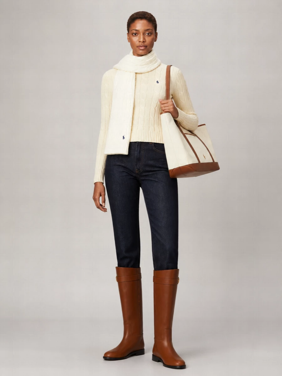 Polo Ralph Lauren Cable-Knit Cotton Sweatshirt