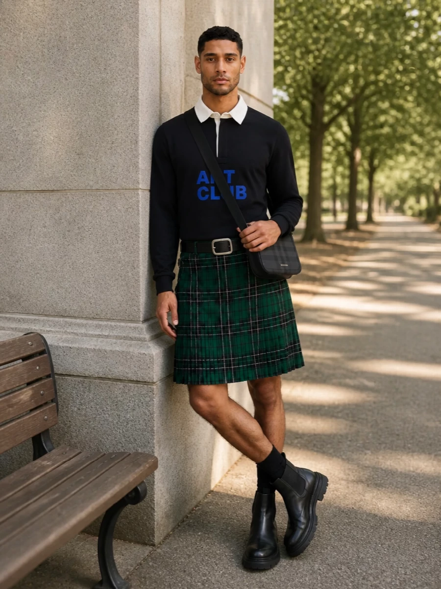 Jw anderson kilt black polo chelsea boots