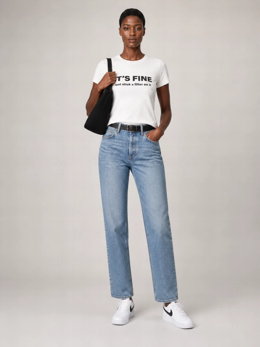 Victoria Beckham Organic Cotton Slogan T-Shirt