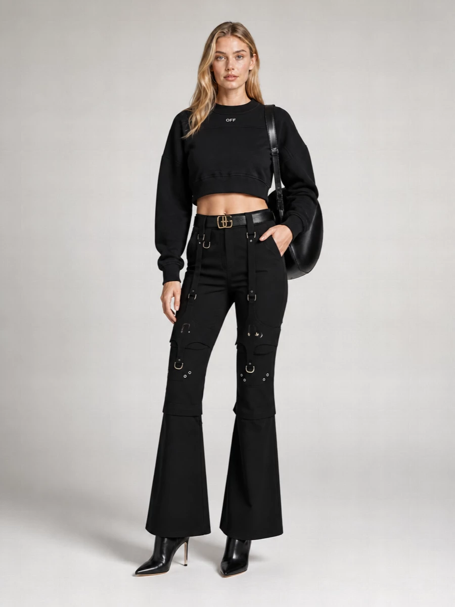 Off-White Cropped Sweatshirt