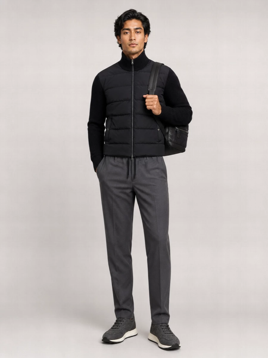 Tod's Leather And Knit Low-Top Sneakers