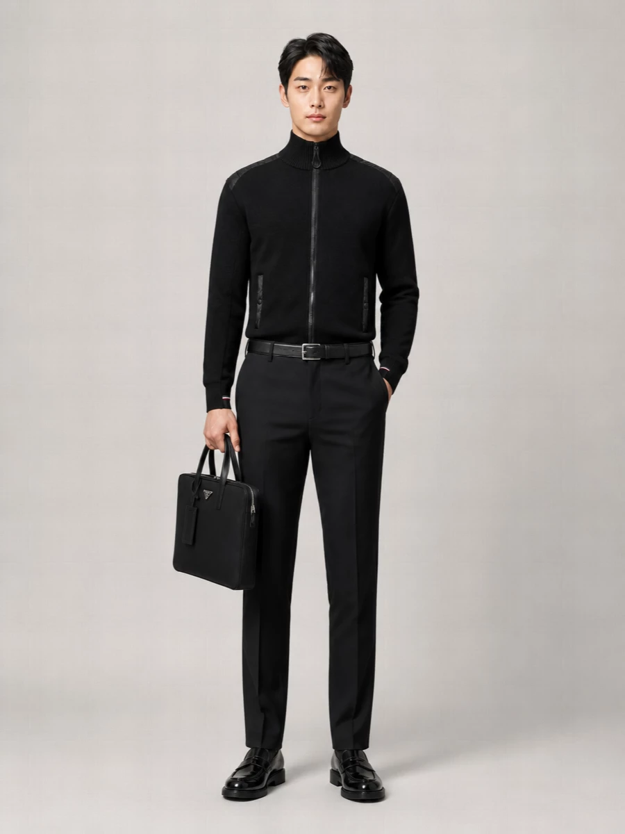 Moncler Virgin Wool Regular-Fit Straight-Leg Trousers