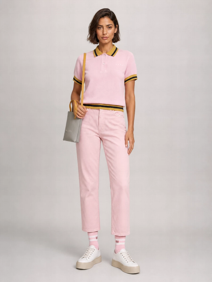 Marni Cotton Striped Polo Shirt