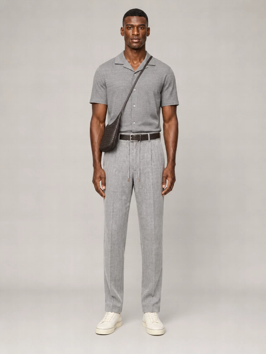 Brunello Cucinelli Herringbone Regular-Fit Tailored Trousers