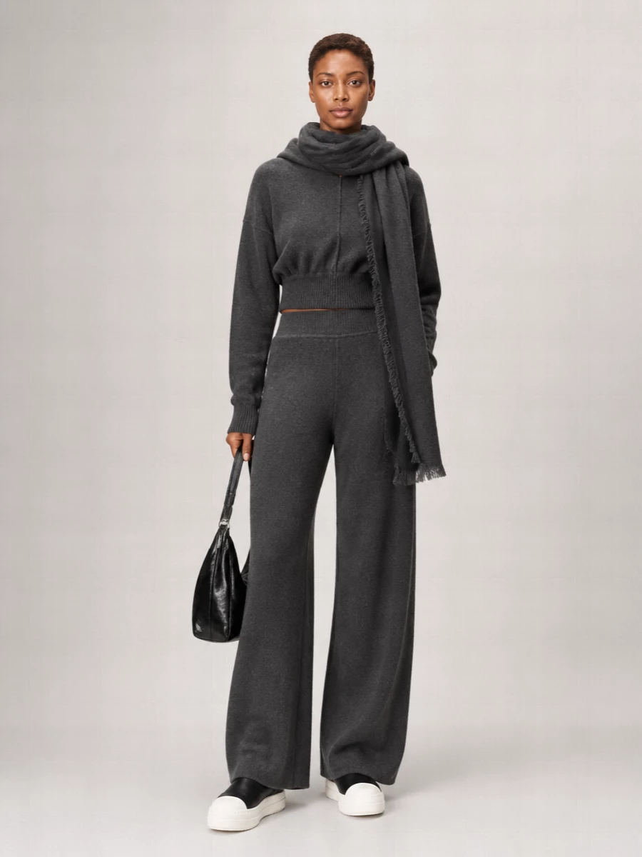 Rick Owens cashmere cropped hoodie