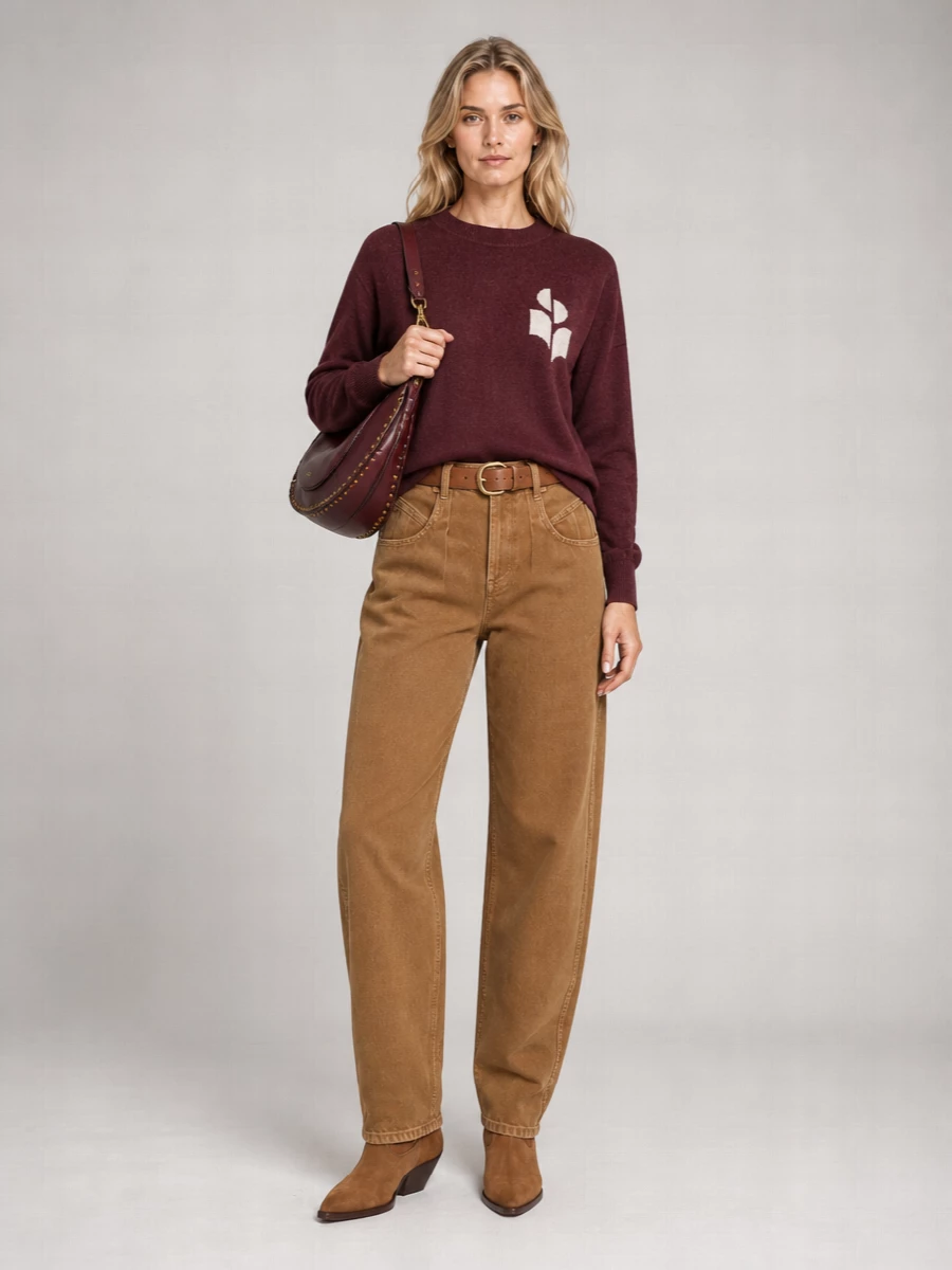 Isabel Marant Etoile Cotton Wool Logo Sweater