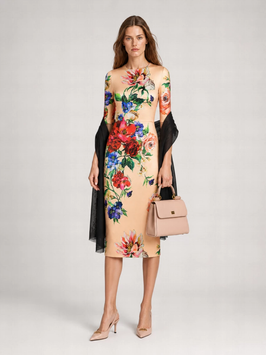 Dolce&Gabbana Floral-Print Midi Dress