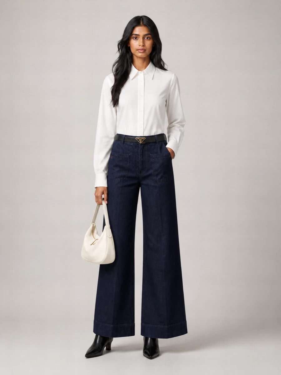 Victoria Beckham Corduroy Straight-Leg Jeans
