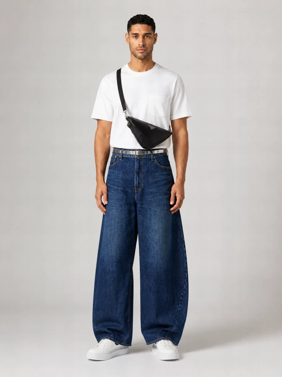 Sacai Denim Wide-Leg Trousers