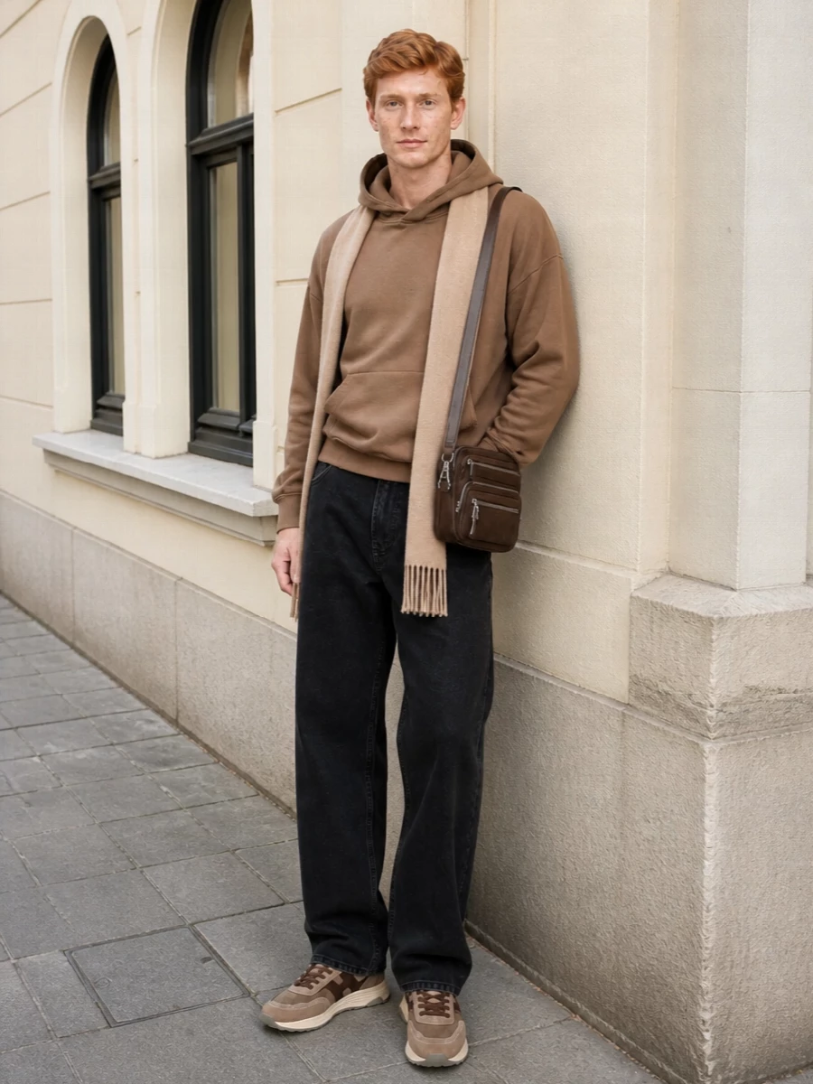Entire studios hoodie black wide leg jeans outfit