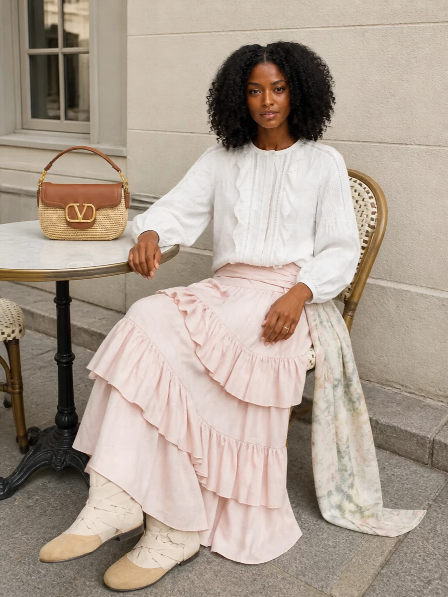 Isabel marant blouse chloe tiered maxi outfit