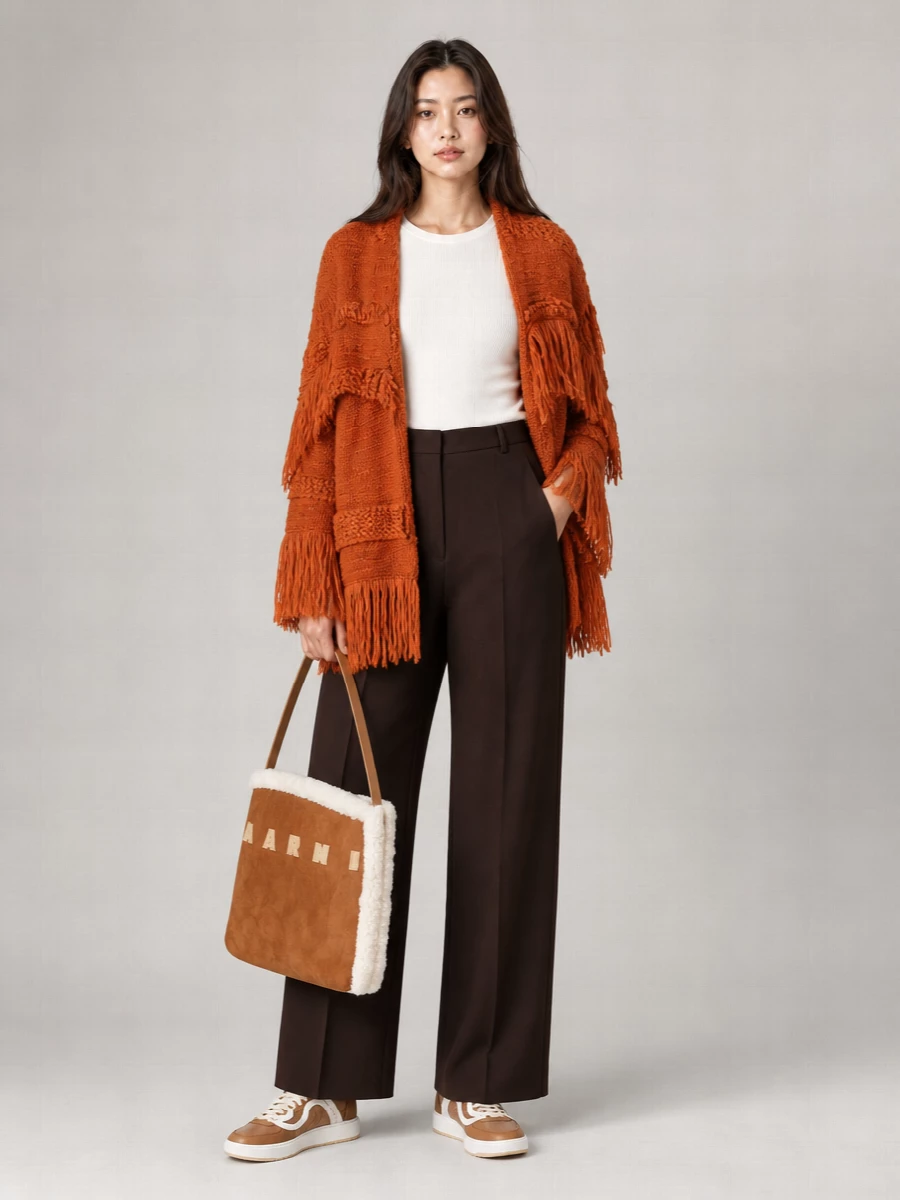Stella Mccartney Textured Knit Coat