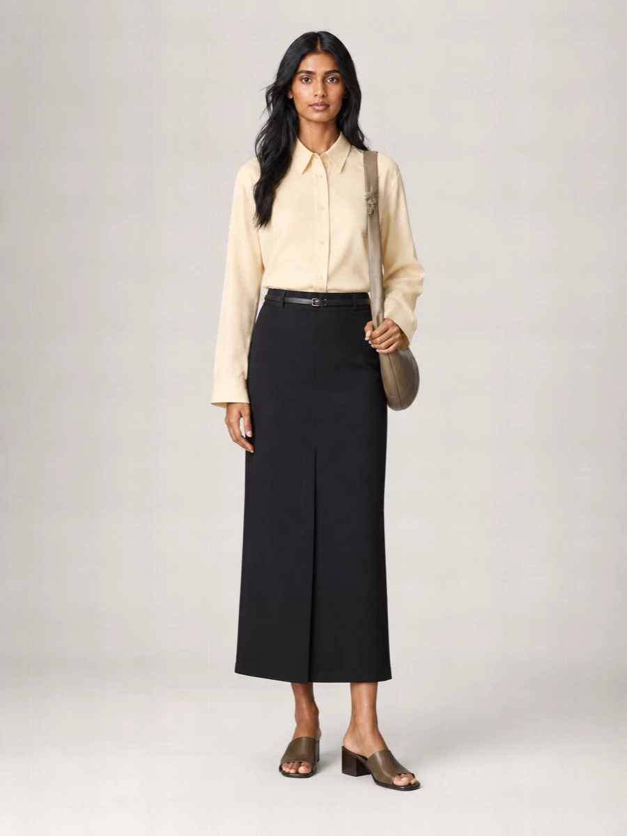 Lemaire High-Rise Midi Skirt