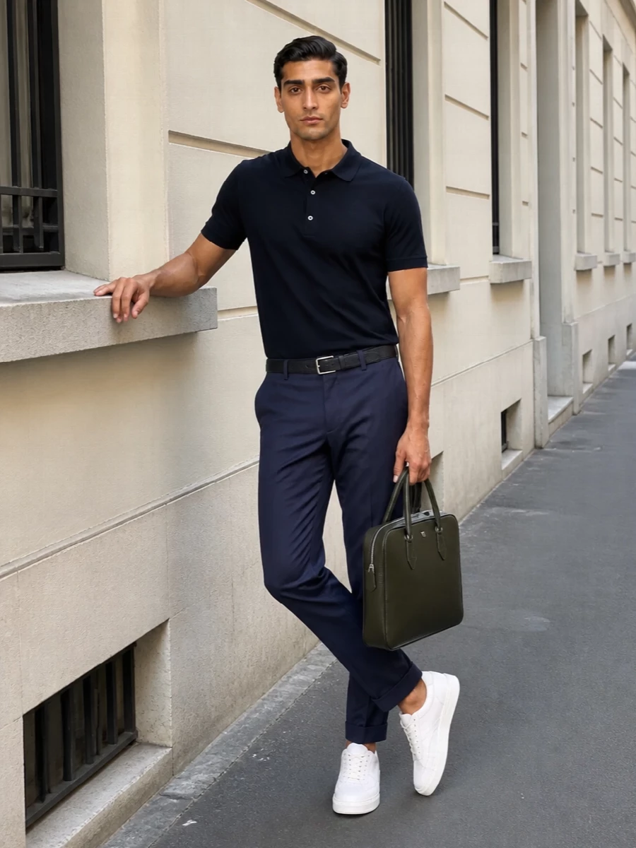 Boss navy polo paul smith trousers hogan sneakers