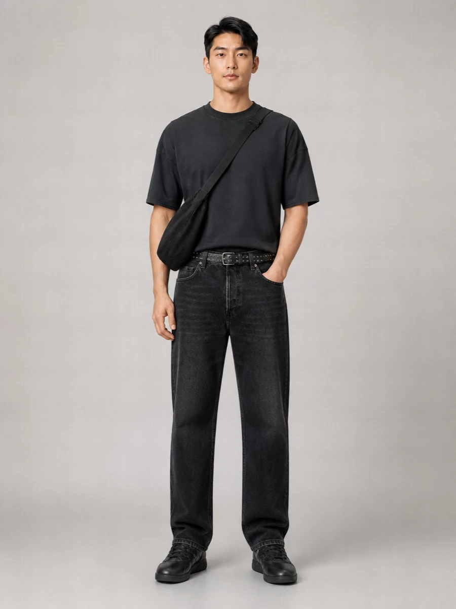 Haikure Denim Mid-Rise Straight-Leg Jeans