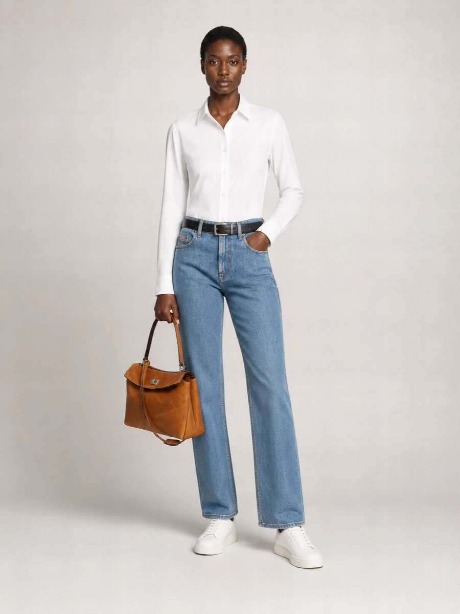 Burberry Denim Mid-Rise Straight-Leg Jeans